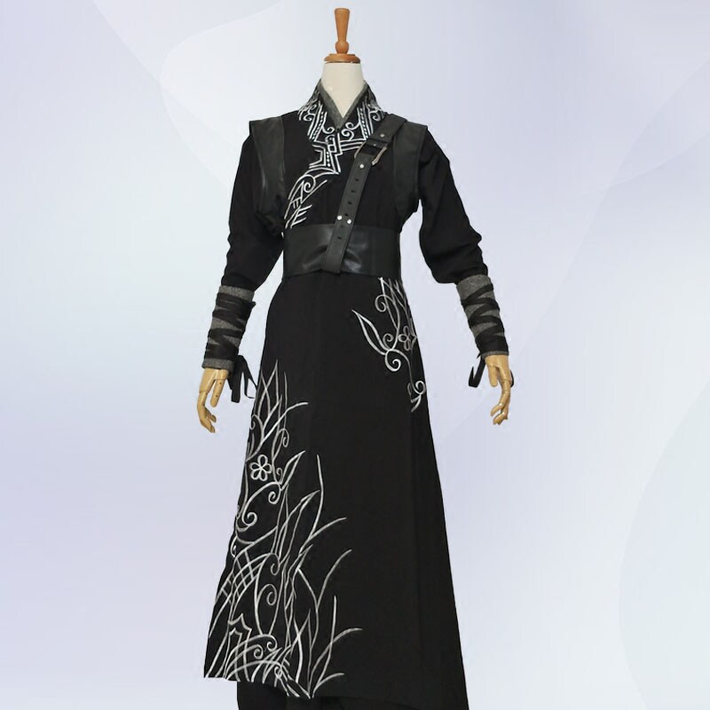 楚乔传同款古装赵丽颖武侠风汉服女绑袖古风黑色中国风汉元素侠女