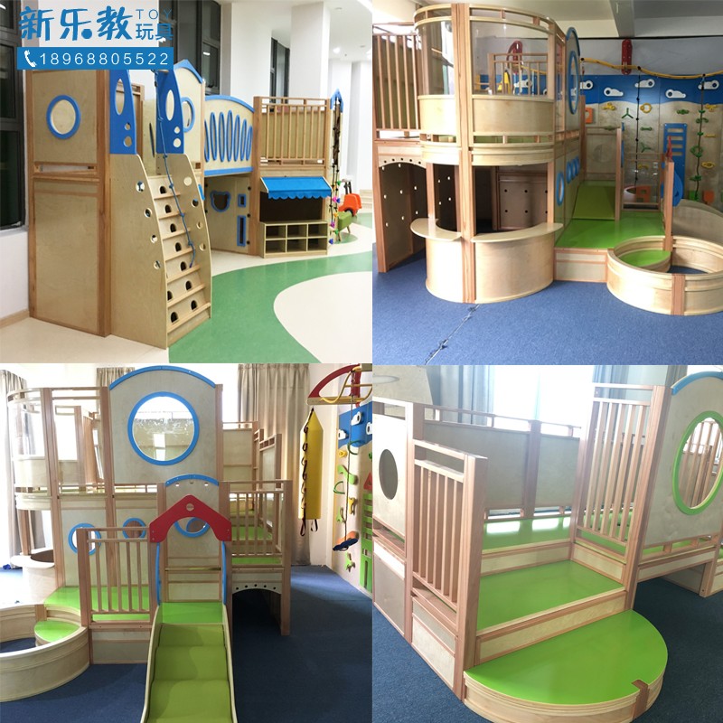 區角遊戲閣樓屋早教情景小木屋親子園木制遊戲過家家兒童幼兒滑梯在類目 玩具/童車/益智/積木/模型, 遊樂/教學設備/大型設施, 大型組合式遊樂設備中 - 來自Buy2taobao.com提供專業的淘寶代購服務