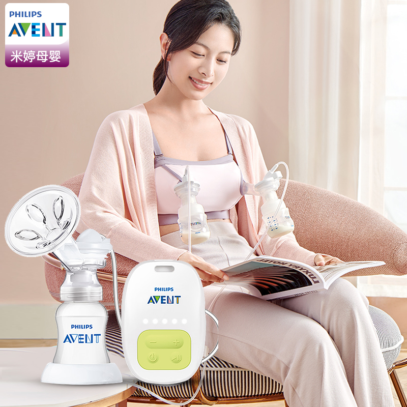 飞利浦新安怡吸奶器单边电动手动两用挤奶器吸乳器scf90212低音