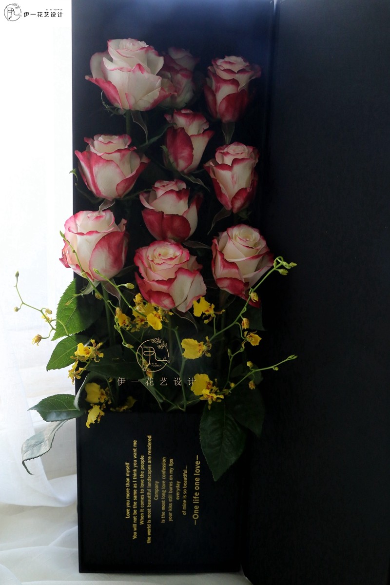 伊一花艺设计 sweetness进口厄瓜多尔甜心玫瑰礼盒北京同城鲜花店