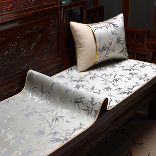新中式沙发巾靠背巾红木高档罗汉床坐垫套罩实木沙发垫全盖布定制