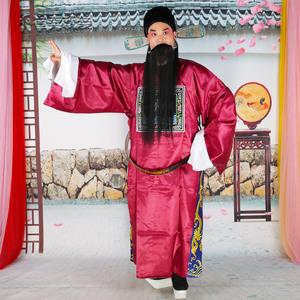 戏曲官衣京剧戏剧服装舞台演出服饰古装大臣知县官服 官袍 长官衣