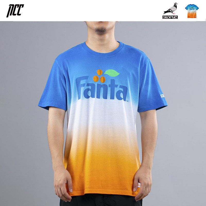 新衣城 staple x fanta fade渐变短袖t恤潮鸽子联名芬达嘻哈tee夏