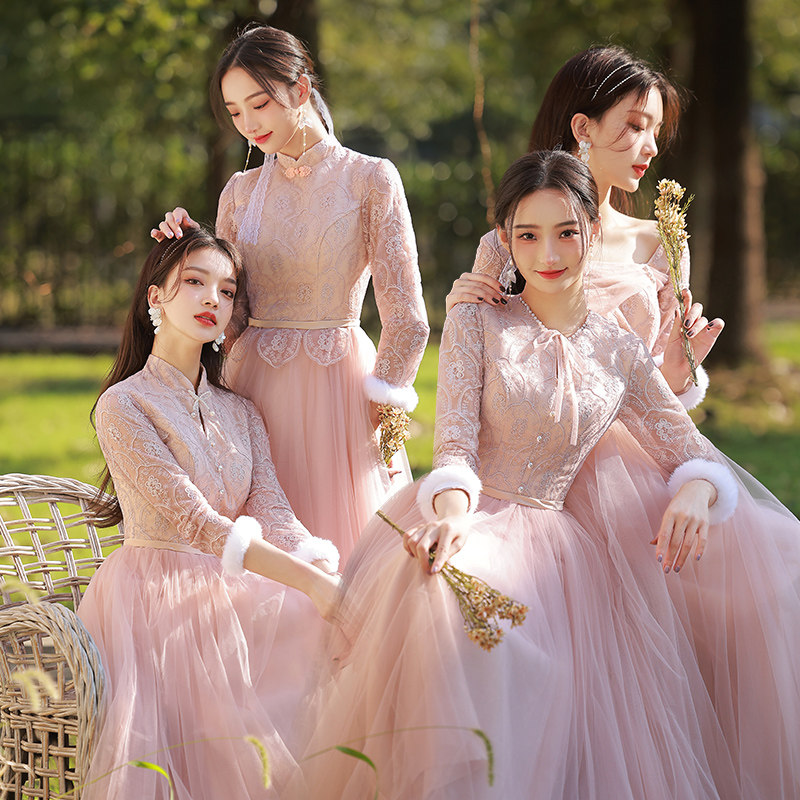 伴娘服冬季加厚