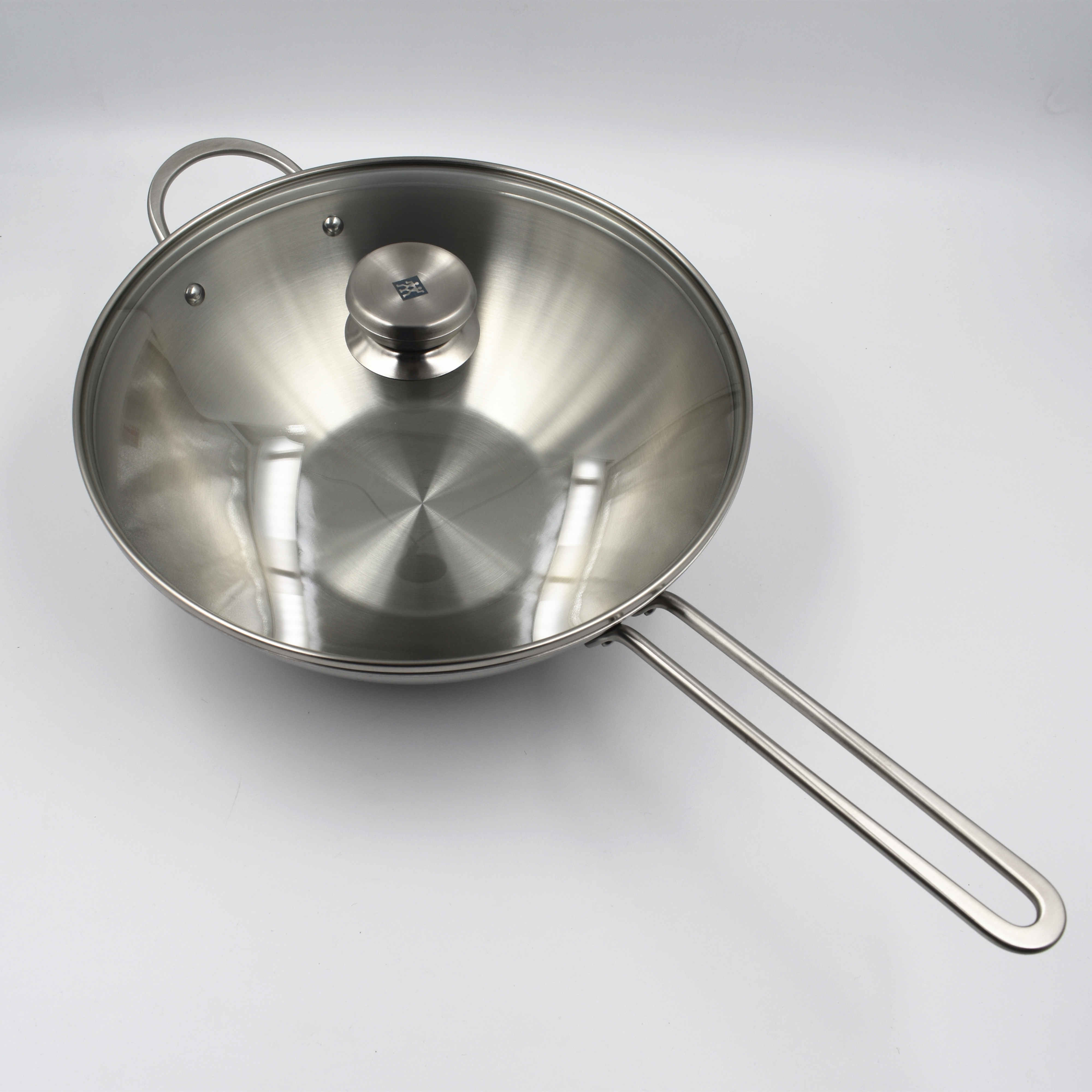 特价不锈钢炒锅家用双立人