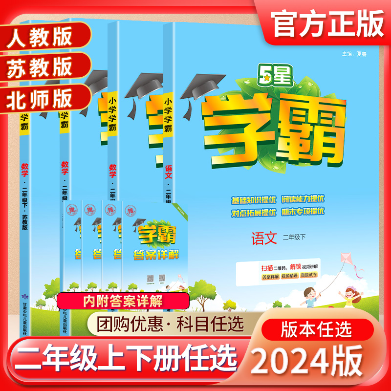 2024秋新版五星学霸二年级下册上