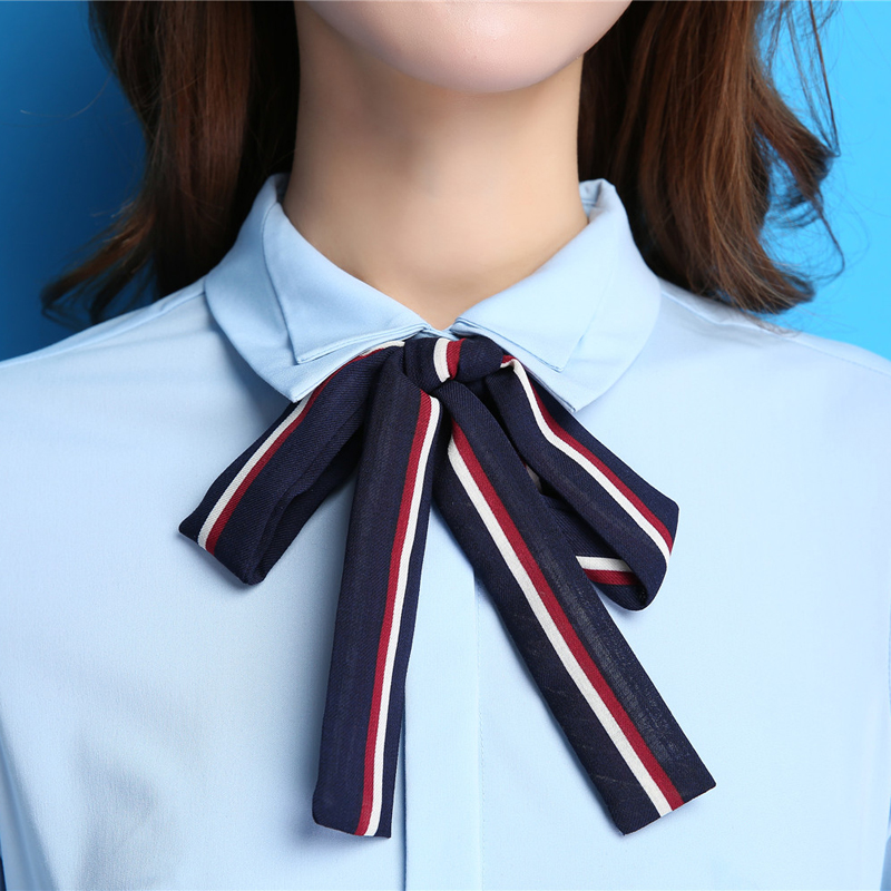 手打飘带_韩版领带女手打飘带领花学院风女衬衫西装套装正装蝴蝶结