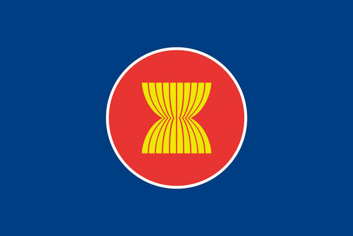 asean东南亚国家联盟东盟会旗旗帜车饰手摇旗落地旗挂旗升摆件