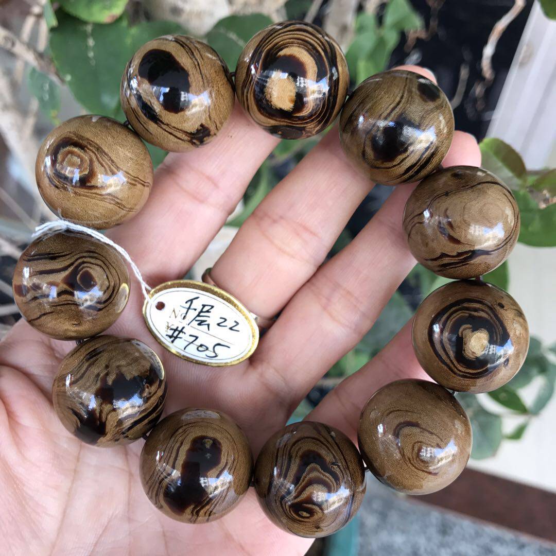 手串血柳腕珠项链手链念珠22mm千层鬼脸纹天眼收藏级——南澳名仕海柳