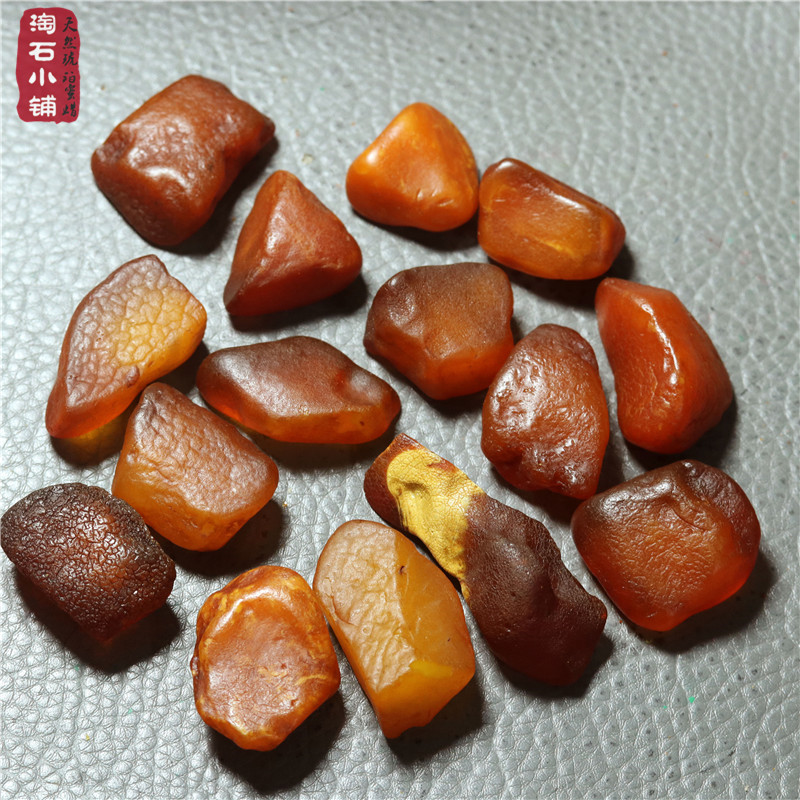 天然琥珀蜜蜡原石吊坠2-10g鸡油黄白花原矿全皮毛料挂件瑕疵特价