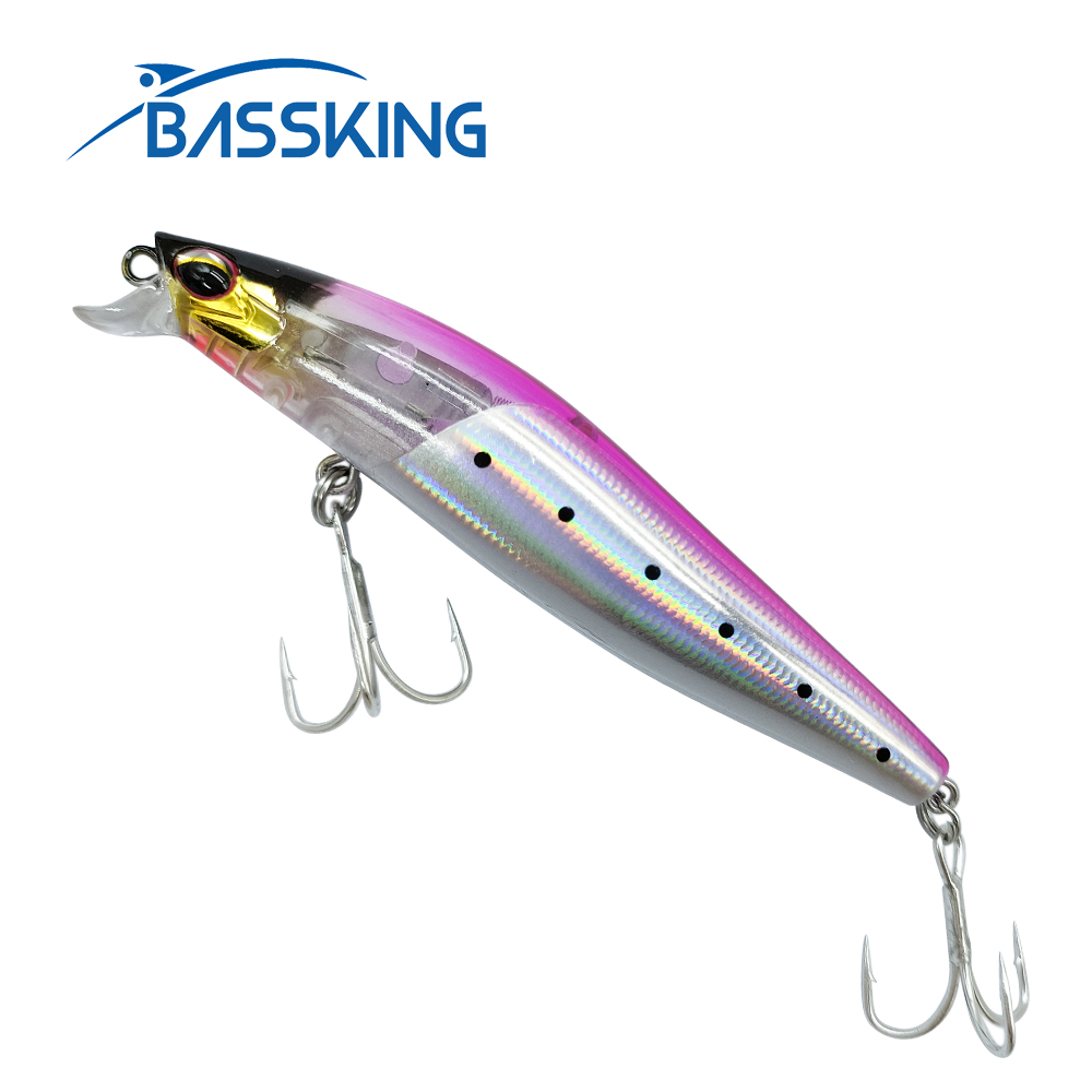 BASSKING 日系狂鳞浮水米诺10cm/14g内置闪片大牌同款路亚饵假饵