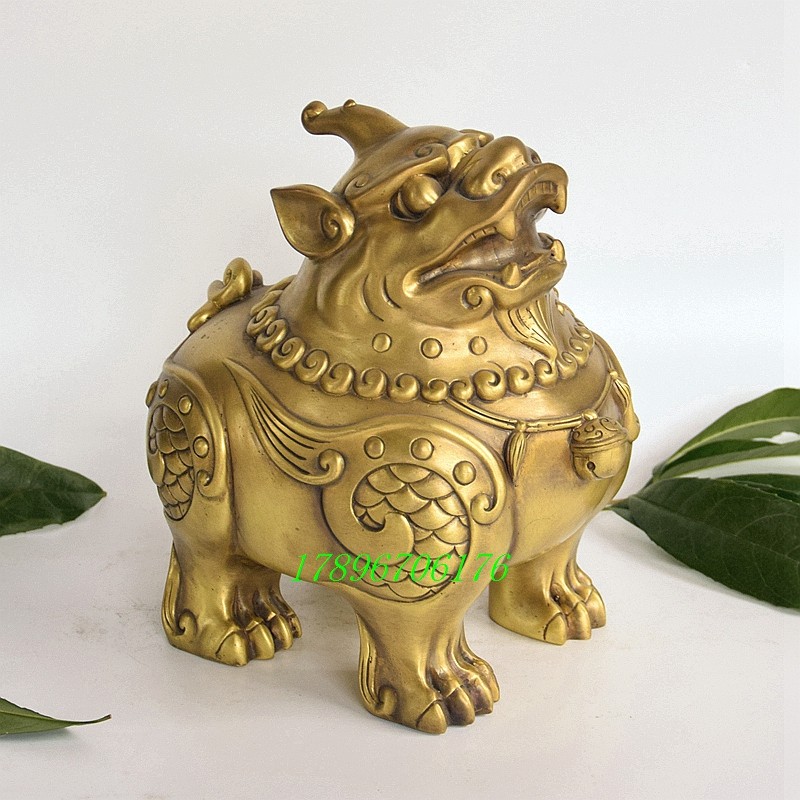 纯铜貔貅大号天禄造型独角飞天神兽黄铜独角兽客厅招财镇宅摆件