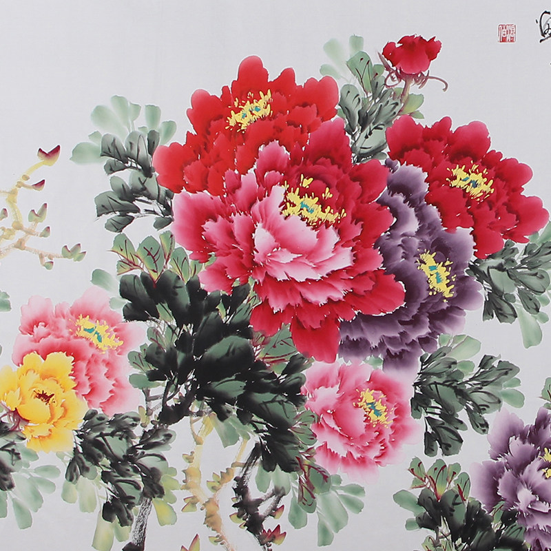 张浪伯《花开富贵》著名牡丹画家