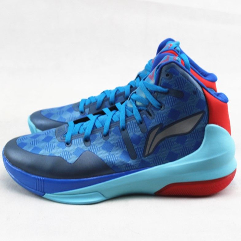 一折李宁赞助篮球鞋_赞助牛货正品李宁赞助cba球员版缓震胶蓝色闪击3