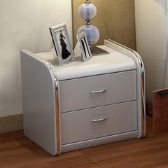 简约现代 床头柜时尚白色皮储物柜可定制颜色个性柜子特价