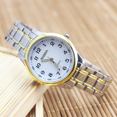 老人情侣手表 清晰大数字防水手表 中老年男女士手表石英防水腕表