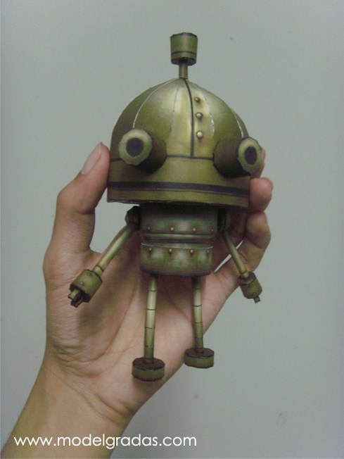 含迷_满35包邮 机械迷城 模型 机器人 含底座 手工制作纸模型 游戏