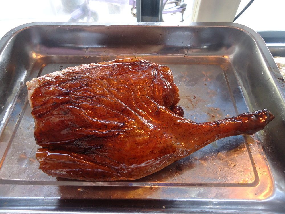 【古井烧腊烧鹅】广东新会传统陈皮荔枝柴烧鹅腿1斤熟食特色美食(去