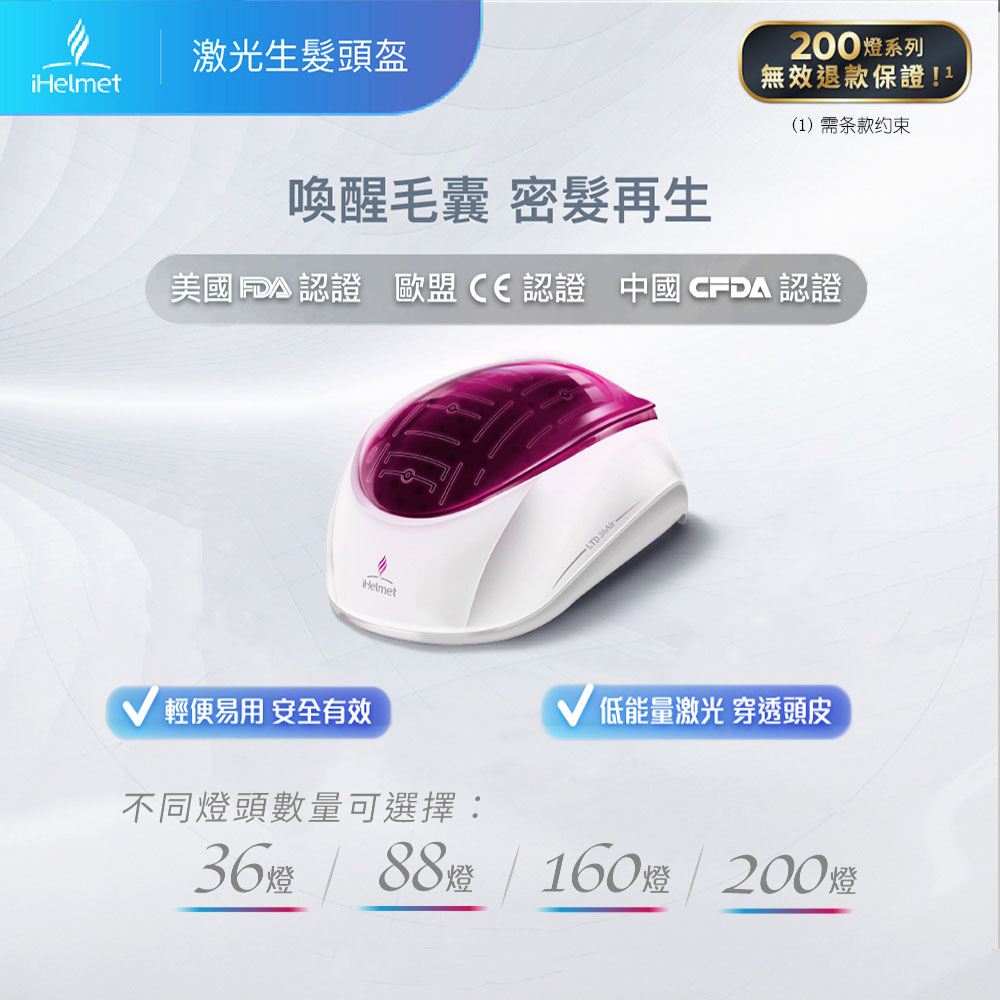 iHelmet 黑密生发仪智能激光头盔健发梳育发帽密发养发增发生发仪