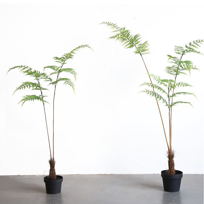 仿真植物盆景金丝猴蕨类绿植中式造景景观用盆栽金毛狗蕨类假树