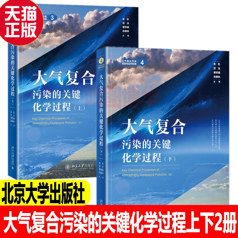 正版现货大气复合污染的关键化学过程上下套装2册朱彤,贺泓,曹军骥,张朝林北京大学出版社