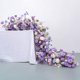 酒店装饰紫色长条桌花花艺 婚礼活动仪式生日宴会仿真假花布置花