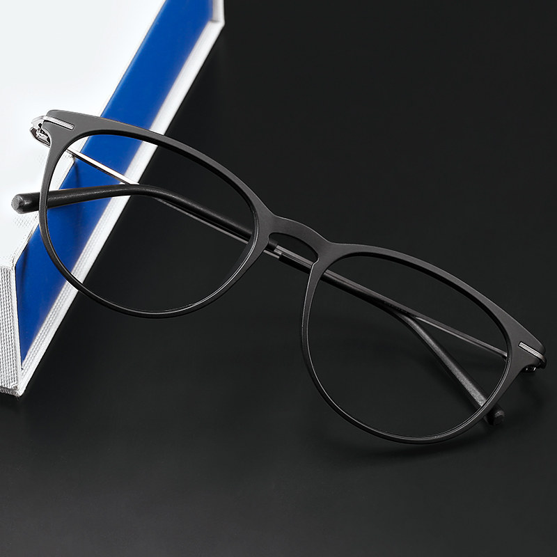 眼镜架全框男女同款 超轻薄时尚圆框眼镜框 复古近视眼镜可配成品