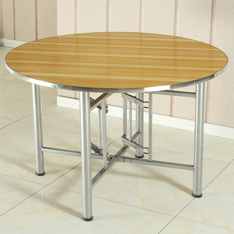 大圆桌面板可带玻璃转盘折叠桌架餐桌