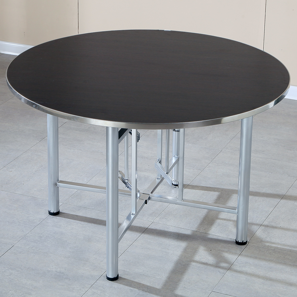 大圆桌圆桌面玻璃转盘折叠桌架餐桌饭桌户外乡村家用宴席酒店桌子