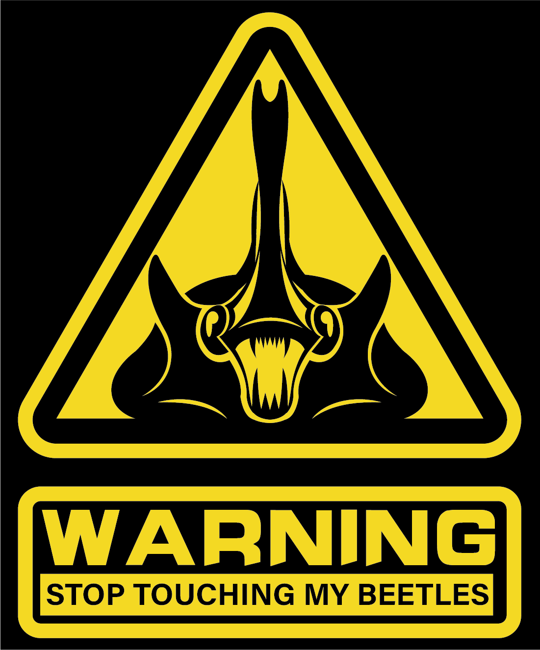 牧野虫社男孩童年宠物甲虫趣味个性酷炫甲虫印花新品饲育室警示牌