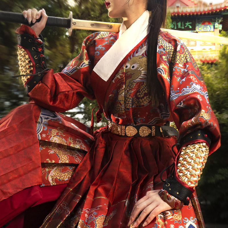 汉梦归明制飞鱼服锦衣卫护腕山文甲甲胄盔甲配件汉服男女金属护臂