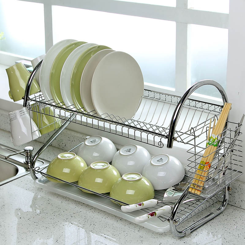 厨房收纳置物架落地多层碗碟架台面沥水碗架橱柜碗盘用品储物神器
