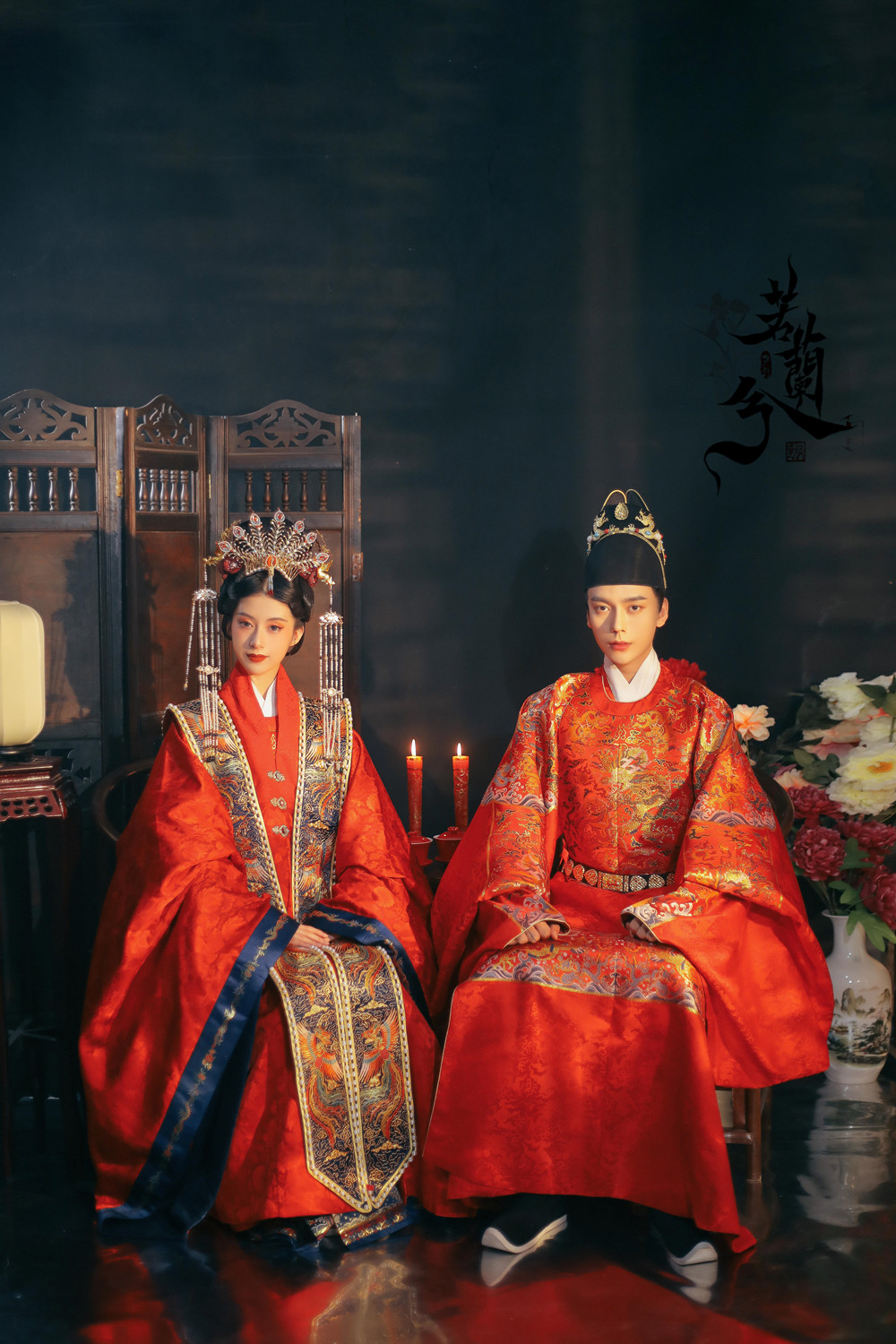 大衫霞帔缀明制汉服婚礼服皇后吉服 国风大典走秀款若
