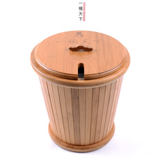精致竹制茶桶 防易爆裂漏水 茶水桶茶渣桶 设计更精致 特价