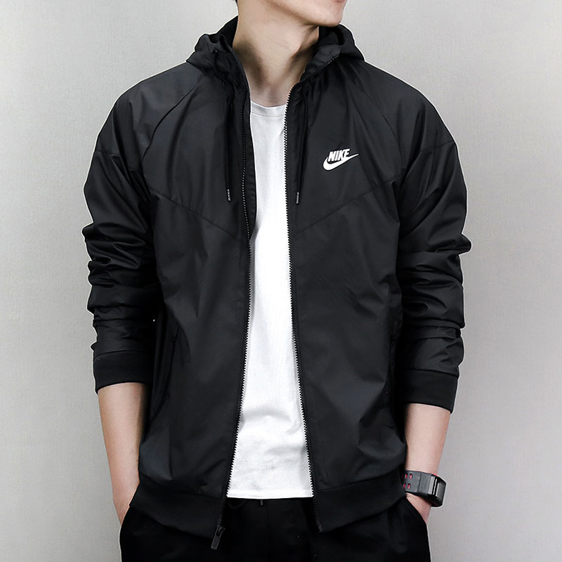 nike/耐克运动服 男上衣2018秋季连帽休闲大码夹克外套727325-010