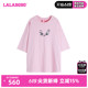 LALABOBO24夏季新款宽松可爱甜美软糖兔字母短袖T恤女LBDB-WSDT34