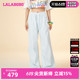 LALABOBO24夏季新款时尚简约宽松抽绳阔腿休闲长裤女|CBDB-WXZC16