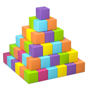 正方体积木数学教具空间思维逻辑训练玩具儿童拼装益智叠叠乐木头