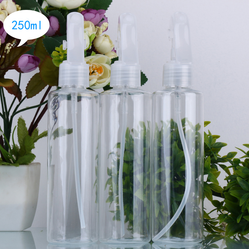 250ML透明平肩手扣喷雾瓶 浇花瓶 纯露分装瓶  喷水瓶 瓶子