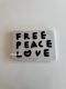 Free peace love韩系简约个性英文保护套适用苹果Macbook case pro14极简M3 M2 air13.6笔记本电脑保护壳M1