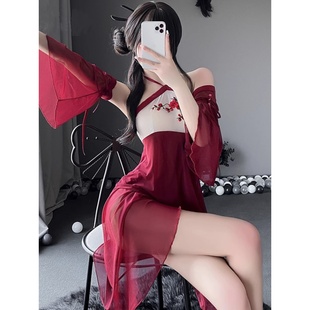 异域风情上衣 汉服女古装薄纱里衣玉兔精衣服cosplay女装性感睡衣