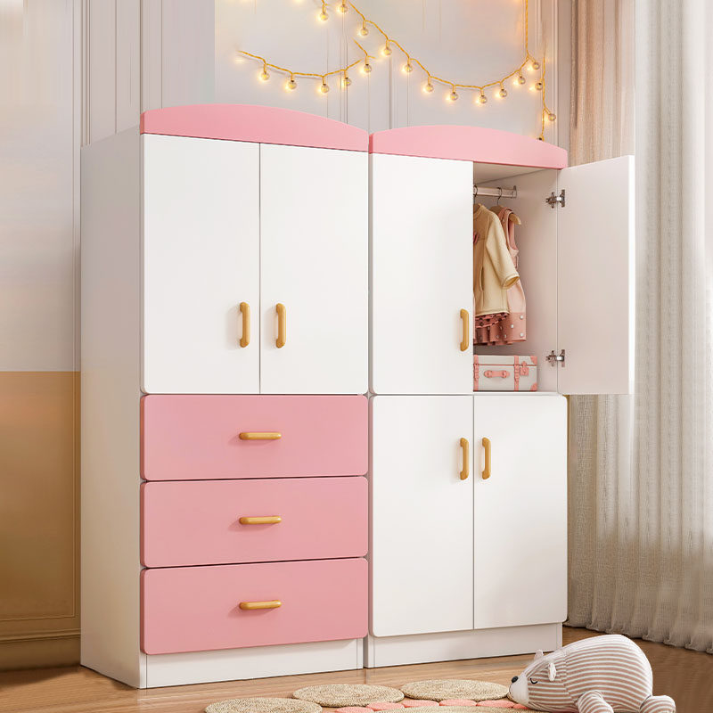 儿童衣柜女孩家用小衣柜卧室挂衣柜经济型衣橱简易放衣服的储物柜