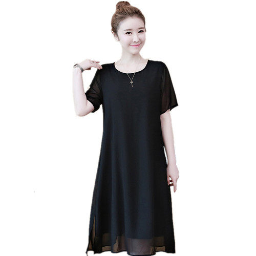 特大码女装200斤胖mm2019夏装新款时尚仙女藏肉显瘦遮肚雪纺长裙