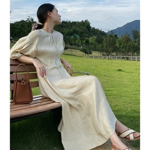 2024春夏新款女装高级感通勤显瘦法式优雅气质名媛高端小众连衣裙