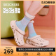 【程潇同款】Skechers斯凯奇泡泡鞋夏女复古洞洞鞋踩屎感包头凉鞋