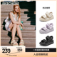 Skechers斯凯奇外穿女鞋凉拖鞋2025新款夏厚底增高休闲凉鞋沙滩鞋