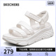 Skechers斯凯奇夏季女鞋厚底增高魔术贴沙滩凉鞋时尚外穿露趾拖鞋