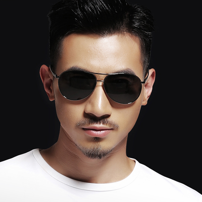 太阳眼镜男开车防紫外线偏光镜男驾驶镜墨镜男2022新款复古蛤蟆镜