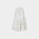 superr 复古宫廷风法式白色蕾丝褶皱重工拼接大摆长半裙连衣裙