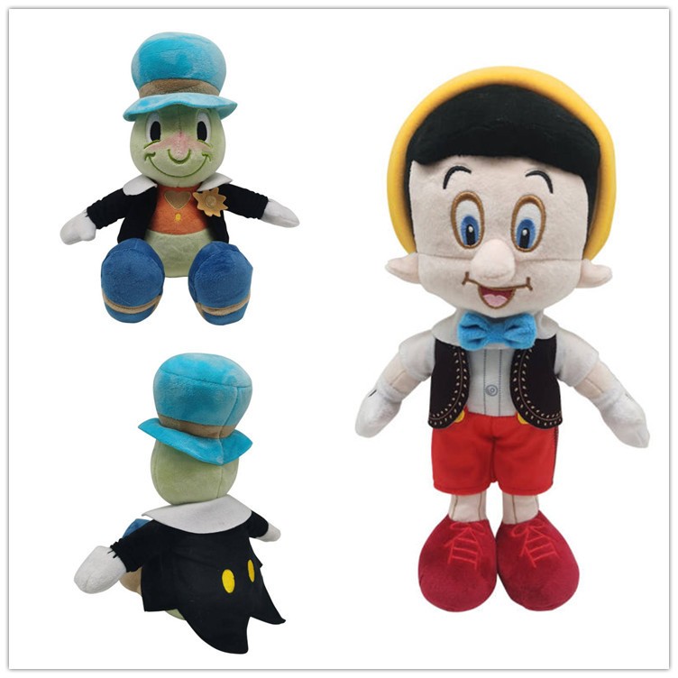 跨境 pinocchio plush 匹诺曹男孩子动漫木偶奇遇记毛绒玩具公仔